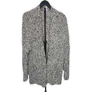 Sabrina Lauren Boucle Knit Cardigan Women’s Sz L Oversized Open Front Textured